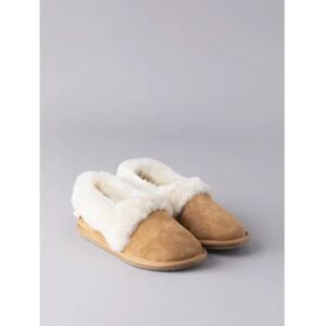 Lakeland Leather Ladies' Sheepskin Cuff Slippers in Tan - Tan