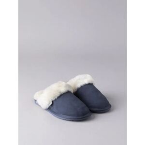 Lakeland Leather Ladies' Sheepskin Slider Slippers in Navy - Blue