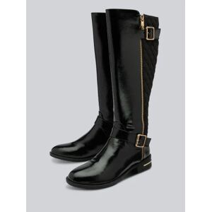 Lotus Bessie Knee High Boots in Black - Black