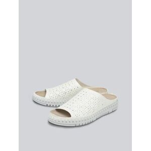 Lotus Maja Mule Sandals in White - White