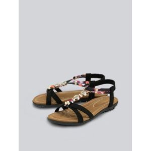 Lotus Claribel Sandals in Black - Black