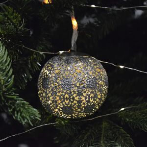 Gardenesque Decorative LED Brass Christmas Bauble Antique Brass