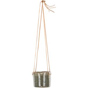 Gardenesque Farrer Green Ceramic   Hanging Indoor Pot