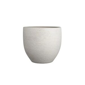 Gardenesque Grey Textured Round Ceramic Indoor Plant Pot - W20 x H18cm