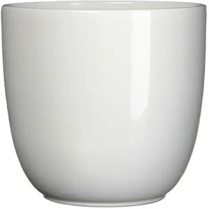 Gardenesque Gloss White Ceramic Indoor Plant Pot - W17xH16cm