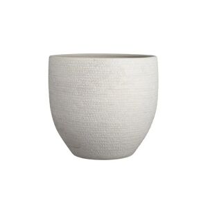 Gardenesque Grey Textured Round Ceramic Indoor Plant Pot - W24 x H22cm