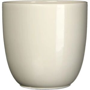 Gardenesque Gloss Cream Ceramic Indoor Plant Pot - W31x28cm