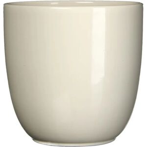 Gardenesque Gloss Cream Ceramic Indoor Plant Pot - W35xH31cm