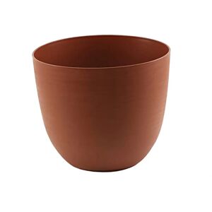 Gardenesque Clay Round Recycled Plastic Self-Watering Plant Pot - W38xH32cm