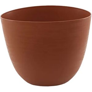 Gardenesque Clay Round Recycled Plastic Self-Watering Plant Pot - W48xH40cm