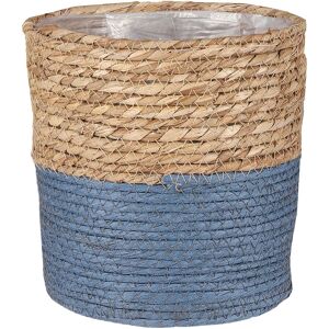 Gardenesque Blue Indoor Woven Basket Plant Pot - 25cm