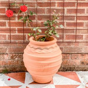 Gardenesque Frostproof Large Ornate Grecian Terracotta Pot - W50 x H45cm