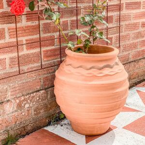 Gardenesque Frostproof Extra Large Ornate Grecian Terracotta Pot - W70 x H65cm