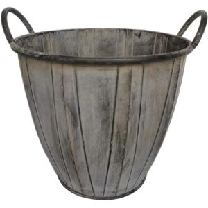 Gardenesque Metal Slatted Bucket Plant Pot With Handles - W45 X H36 Cm