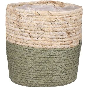 Gardenesque Sage Indoor Woven Basket Green Plant Pot - 21cm