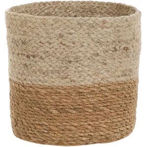 Gardenesque Small Seagrass Basket Indoor Plant Pot   Two Tone   W12 x H12cm