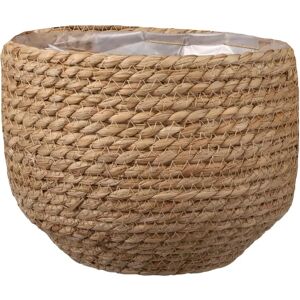 Gardenesque 22cm Round Woven Seagrass Plant Pot Basket - W22 x H19cm