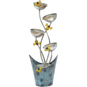 Gardenesque Metal Lily Pad & Bumble Bee   Water Feature