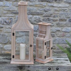 Gardenesque Wooden Rattan Garden   Lantern