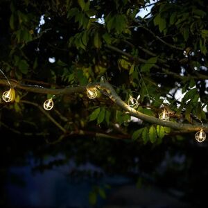 Gardenesque Copper Sphere Led Solar String Lights 2 Lumens