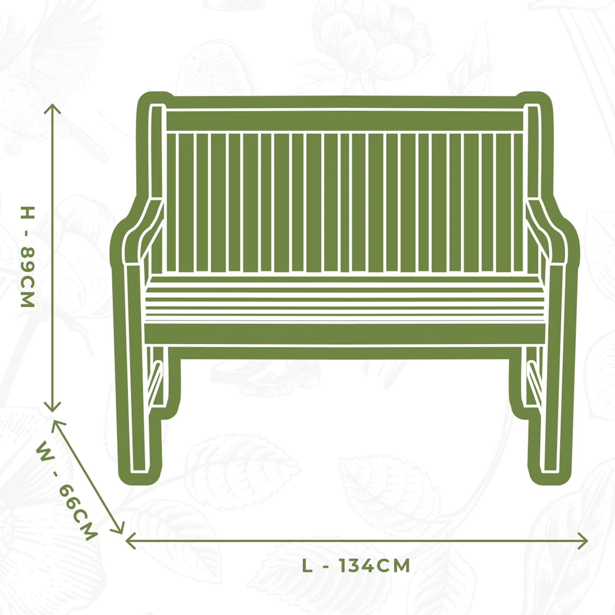 Gardenesque Two Seater Bench   Furniture Cover