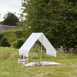 Gardenesque Fringed Sun Shade   Garden Canopy Cream