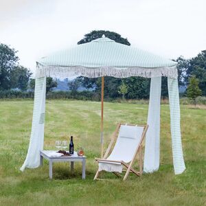 Gardenesque Fringed Pop-up   Garden Gazebo Green Stripe