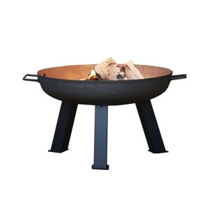 Gardenesque Round Outdoor Cast Iron Fire Pit With Legs - 55cm