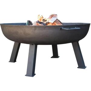 Gardenesque Round Outdoor Cast Iron Fire Pit With Legs - 100cm