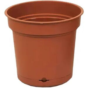 Gardenesque Natural Terracotta Recycled Plastic Self-Watering Plant Pot with Saucer - W23xH21cm