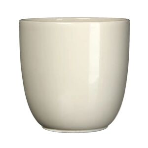 Gardenesque Gloss Cream Ceramic Indoor Plant Pot - W31x28cm