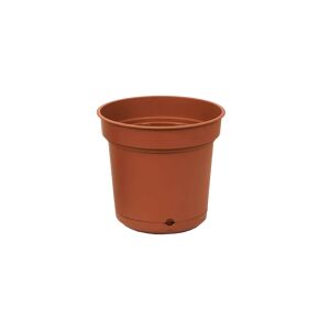 Gardenesque Natural Terracotta Turin Recycled Plastic Self-Watering Plant Pot with Saucer - W33xH30cm