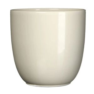 Gardenesque Gloss Cream Ceramic Indoor Plant Pot - W35xH31cm