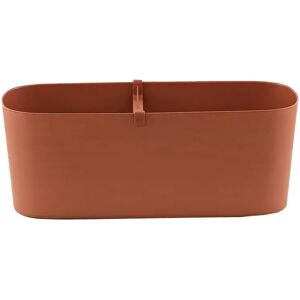 Gardenesque Clay Recycled Plastic Self-Watering Trough Planter - 50cm