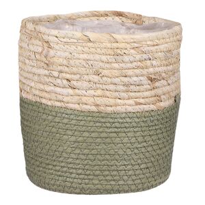 Gardenesque Sage Indoor Woven Basket Green Plant Pot - 25cm