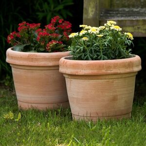 Gardenesque 48cm Large Terracotta Plant Pot with Drainage Holes   W48 x H39cm