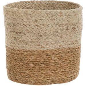 Gardenesque Seagrass Basket Indoor Plant Pot   Two Tone   W16 x H16cm