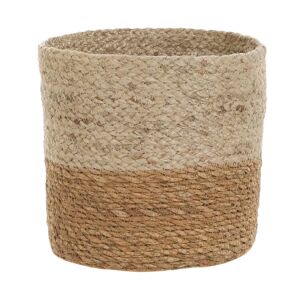 Gardenesque Small Seagrass Basket Indoor Plant Pot   Two Tone   W20 x H20cm