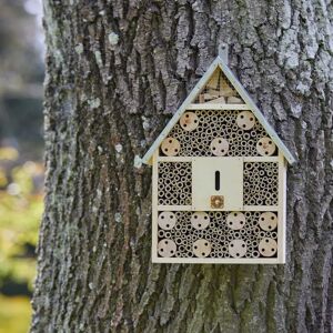 Gardenesque Four Floor Wooden Insect House With Metal Roof