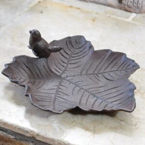 Gardenesque Maple Leaf Shallow Birdbath or Feed Bowl