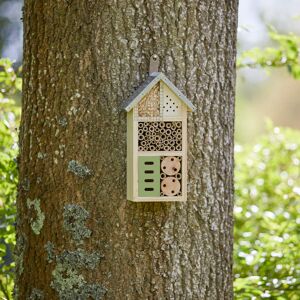 Gardenesque Three Floor Wooden Insect House With Metal Roof