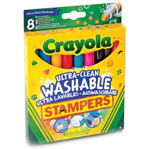 Crayola   Set of markers   Ultra-clean washable with stamps 8 pcs