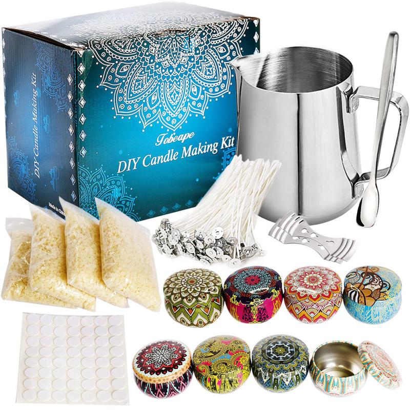 POTAN MUSIC Best Gift for You! Diy Scented Candle Making Kit Supplies Complete Beginners Candles Craft Tools Pouring Pot Candle Wicks