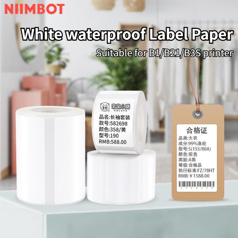 NIIMBOT Label Maker Niimbot B21/B3S Label  Printing Paper Thermal Label Paper Clothing Tag Commodity Price Food Self Adhesive Label Paper Stick Paper Code