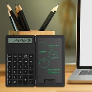 moxia Calculator Portable Folding LCD Writing Board 12 Digits Clear Display Pocket-sized Scientific Calculator