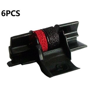 PHYUN-autoparts 6 Pcs IR-40T Black and Red Calculator Ink Rollers Replacement for CP13 NR42 IR40T Sharp Casio