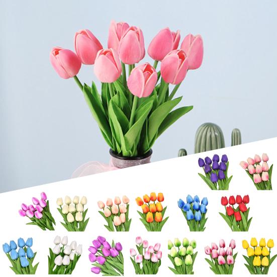 Bluelans flower decoration Presentable Simulation Plants Vibrant 16 Colors Multifunctional