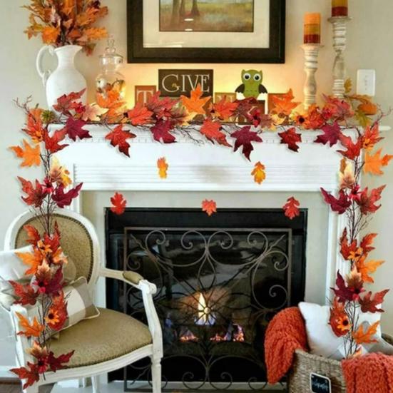 Bluelans flower decoration Beautiful Fall Garland Lights String Exquisite Long Lasting Decorative