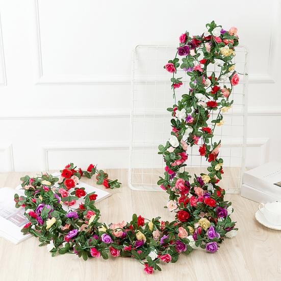 Bluelans flower decoration Trendy Artificial Flower Rattan Extended Colorfast Romantic