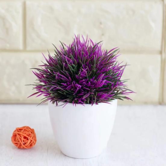 Bluelans flower decoration Delicate Artificial Potted Plant Potted Plastic Decorative